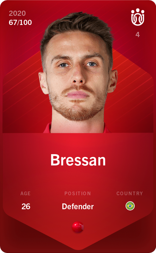 Sorare - Sorare Official - Bressan 2020-21 • Rare 67/100 - NFT # 39884872656532693056729422464360697442273584396646632240294083316648248812530