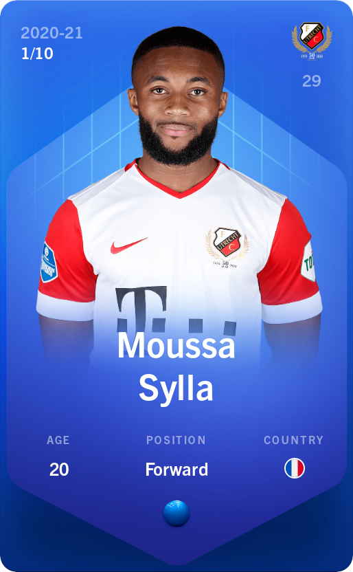 Sorare - Sorare Official - Moussa Sylla 2020-21 • Super Rare 1/10 - NFT # 58641607764583939745833034433052604421145641983702461846873285900032554901688