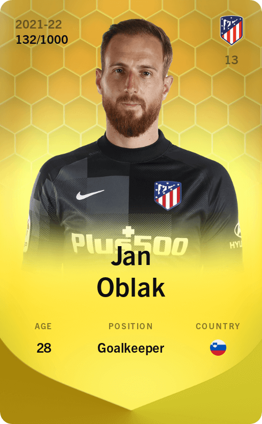 Jan Oblak 2021-22 • Limited 132/1000