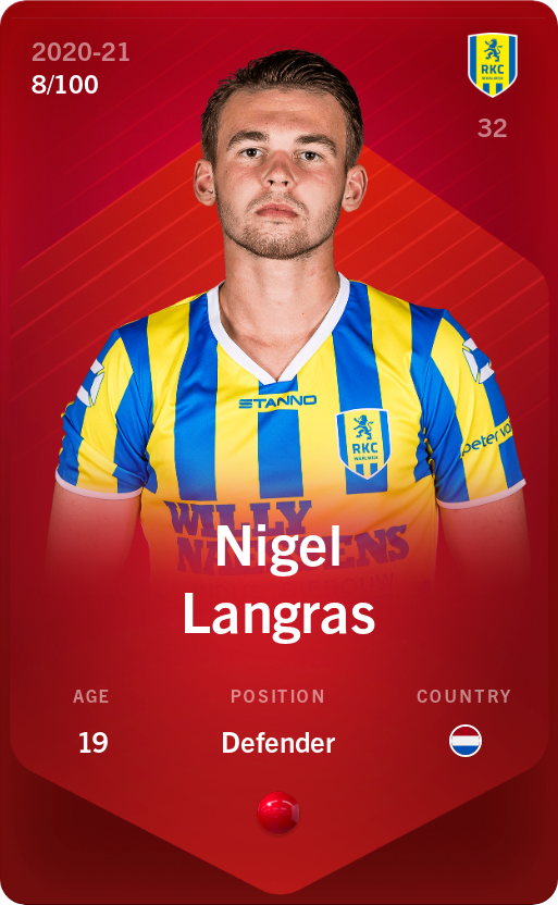 Sorare - Sorare Official - Nigel Langras 2020-21 • Rare 8/100 - NFT # 55688254008158204047392951978199333707840650008634998574709334346888517628326