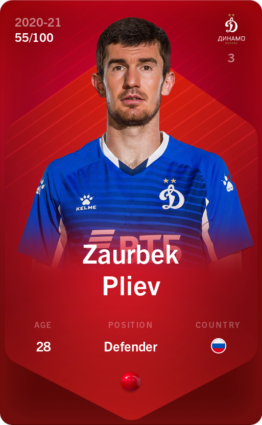 Sorare - Sorare Official - Zaurbek Pliev 2020-21 • Rare 55/100 - NFT # 26287177556436939953310735647225600700565600340032307461148266437664150789437