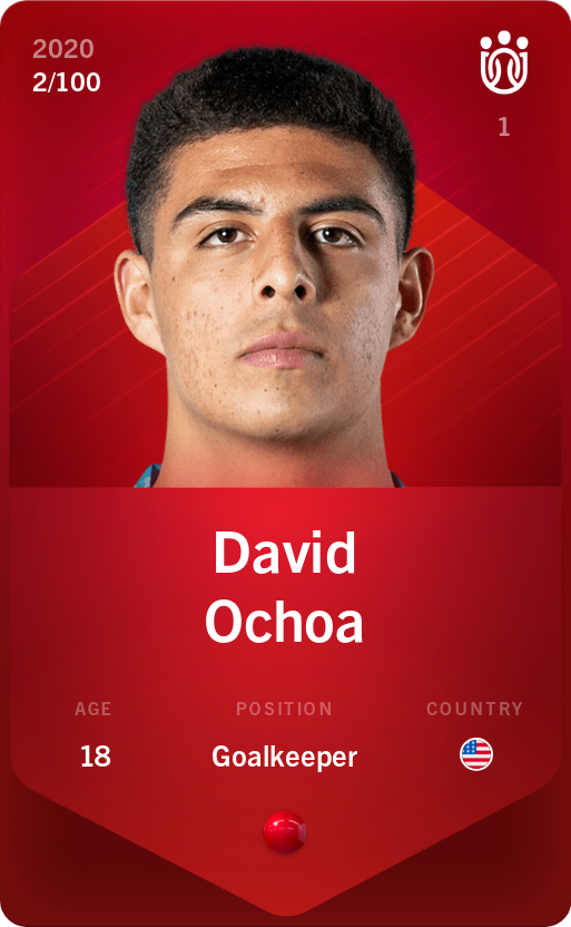 Sorare - Sorare Official - David Ochoa 2020-21 • Rare 2/100 - NFT # 37663146983406731913331490726361383021783953714250869017447041519688193540457