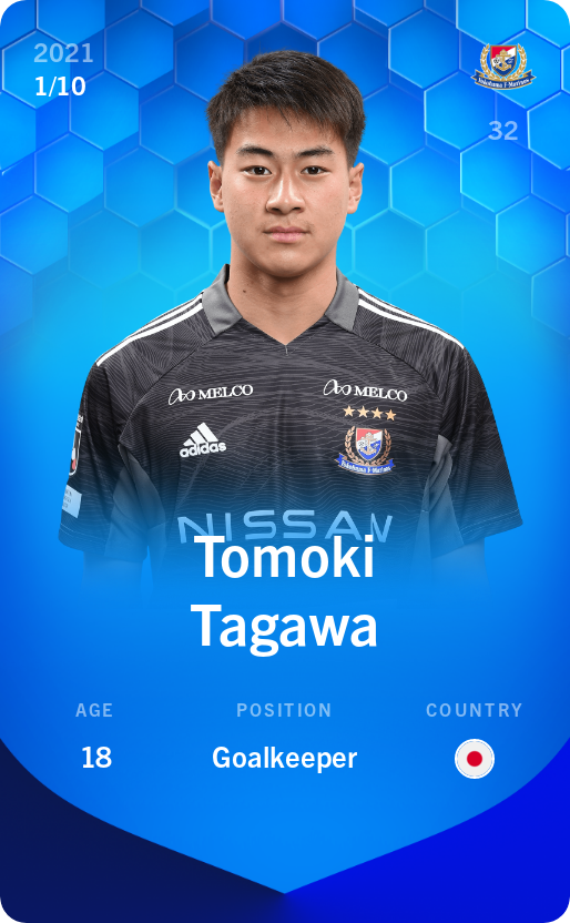 Sorare - Sorare Official - Tomoki Tagawa 2021-22 • Super Rare 1/10 - NFT # 94683061691969521140005436049067611840042751095919664383707470381685923799564
