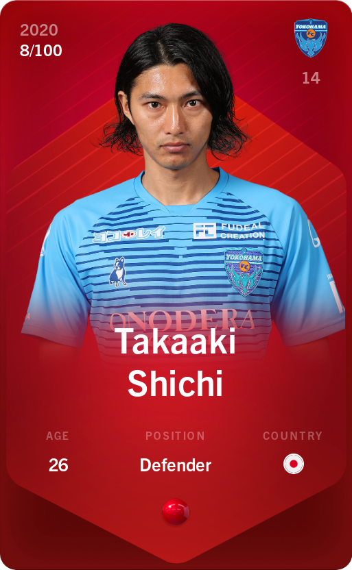 Sorare - Sorare Official - Takaaki Shichi 2020-21 • Rare 8/100 - NFT # 29372784206271768148677186309048901473208095056933858809776281919958437232529