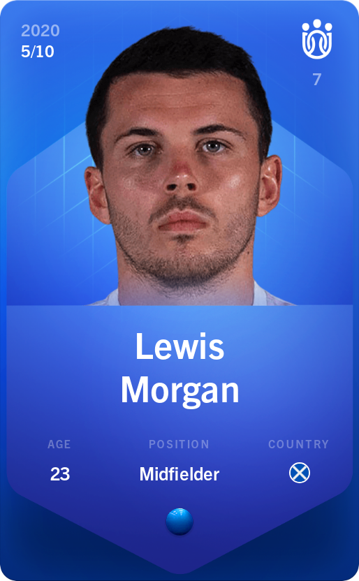 Sorare - Sorare Official - Lewis Morgan 2020-21 • Super Rare 5/10 - NFT # 6283034604419129948728918605483745464457002602273560609148995103728626964586