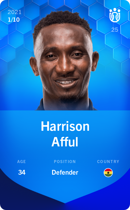 Sorare - Sorare Official - Harrison Afful 2021-22 • Super Rare 1/10 - NFT # 5703477556435042743707829706071570743330800626916143894457300424641285509136