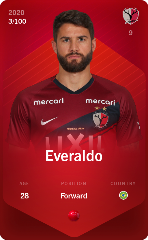 Sorare - Sorare Official - Everaldo 2020-21 • Rare 3/100 - NFT # 99571425580165057217790232755093675104250945982923831711480015845865376301772