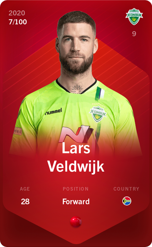 Sorare - Sorare Official - Lars Veldwijk 2020-21 • Rare 7/100 - NFT # 98228880865130456889757816066652334241806582955298526853236894856220073991106