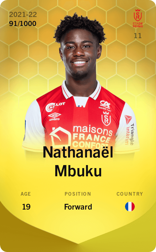 Nathanaël Mbuku 2021-22 • Limited 91/1000