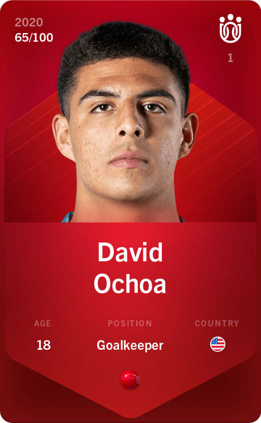 Sorare - Sorare Official - David Ochoa 2020-21 • Rare 65/100 - NFT # 81350244800209995880781912718044243192381881348309264605882006848295487186993