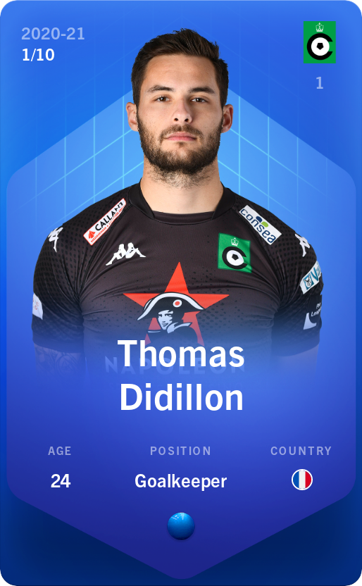 Sorare - Sorare Official - Thomas Didillon 2020-21 • Super Rare 1/10 - NFT # 34628849396155202128630407303851937284213585110932035036336191079068307865741