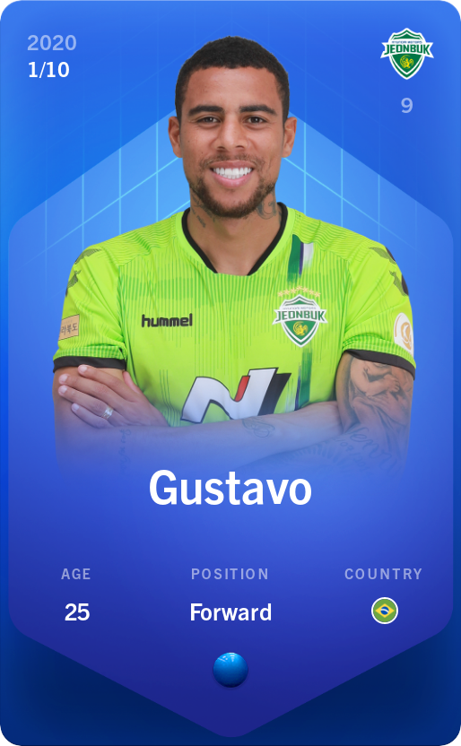 Sorare - Sorare Official - Gustavo 2020-21 • Super Rare 1/10 - NFT # 12005243902567011632424373359373826561789713710042944483180480339314743601131