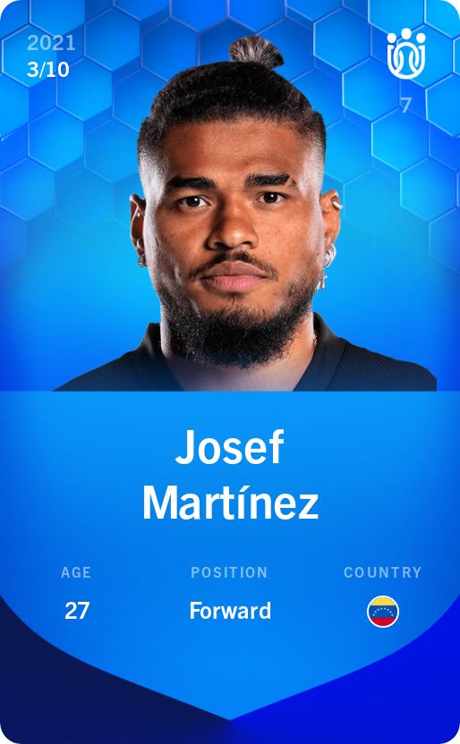Sorare - Sorare Official - Josef Martínez 2021-22 • Super Rare 3/10 - NFT # 90094270060567635240652502501109588002290447874592943836278587102318190784969