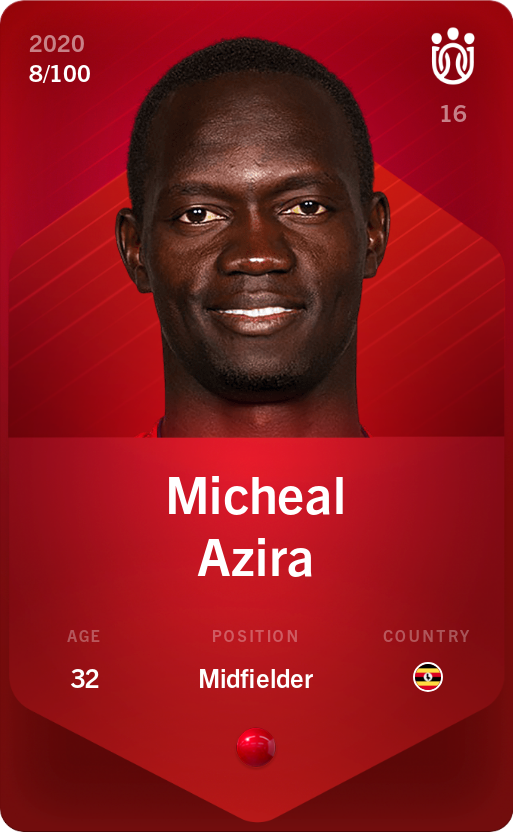 Sorare - Sorare Official - Micheal Azira 2020-21 • Rare 8/100 - NFT # 44015351038687690979633496037449602460160169457660572255698940916482506534125