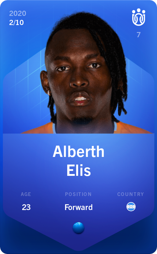 Sorare - Sorare Official - Alberth Elis 2020-21 • Super Rare 2/10 - NFT # 105373175479129679829649608273013216761980375835442483350512899635200368923430