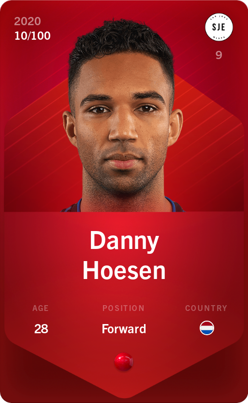 Sorare - Sorare Official - Danny Hoesen 2020-21 • Rare 10/100 - NFT # 57200490876933208851303059848158250686955417561353003877543871173421210802512