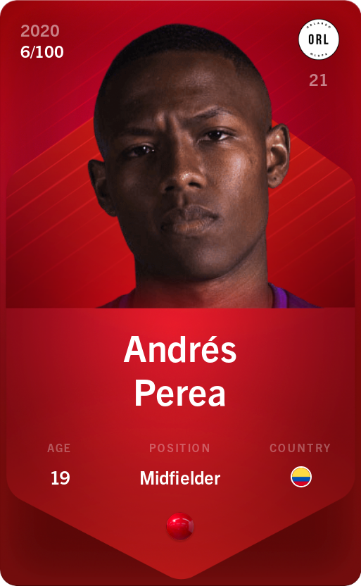 Sorare - Sorare Official - Andrés Perea 2020-21 • Rare 6/100 - NFT # 105527834645531162615009878768148261928320309311551919230716657496476794969720