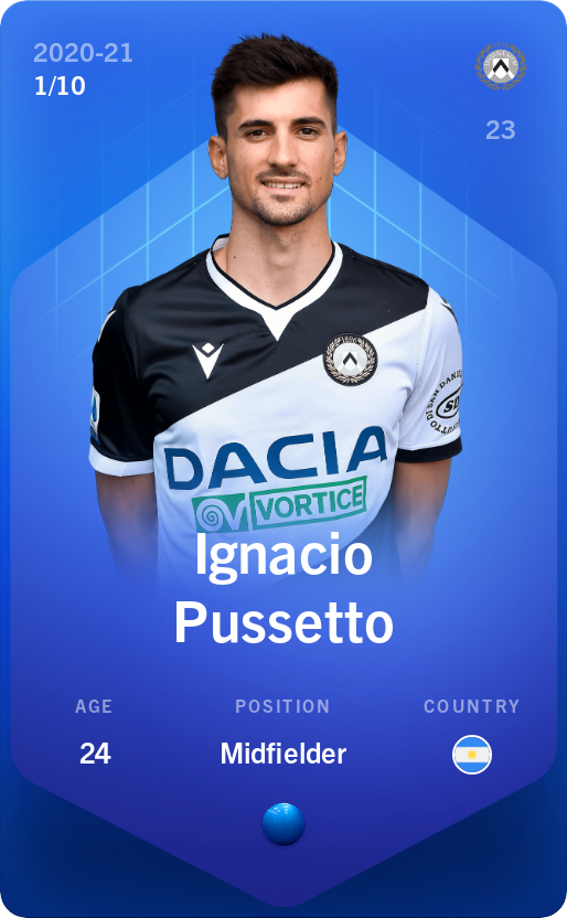 Sorare - Sorare Official - Ignacio Pussetto 2020-21 • Super Rare 1/10 - NFT # 11864783009349710248475604577152395996722907630167246040774197030486157228073