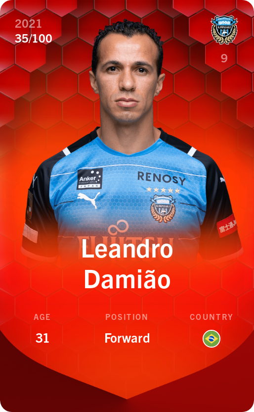 Sorare - Sorare Official - Leandro Damião 2021-22 • Rare 35/100 - NFT # 11426349415921889669039886259234320099951109064619356202628772954979040330653