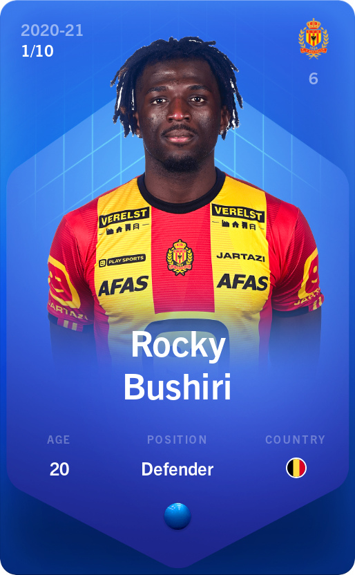 Sorare - Sorare Official - Rocky Bushiri 2020-21 • Super Rare 1/10 - NFT # 9283318273602945240654735022959184889322830875412344886404286557869807934541