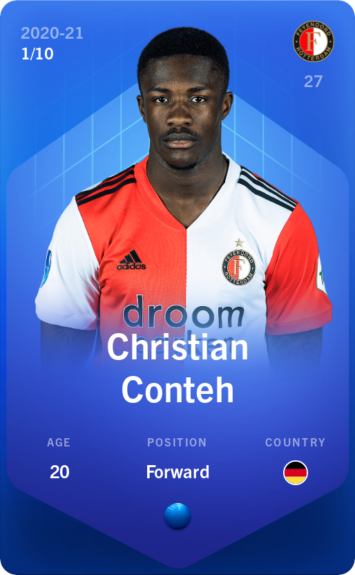 Sorare - Sorare Official - Christian Conteh 2020-21 • Super Rare 1/10 - NFT # 20447258499711091147016225950014549156359149242629385713286866855325788947896