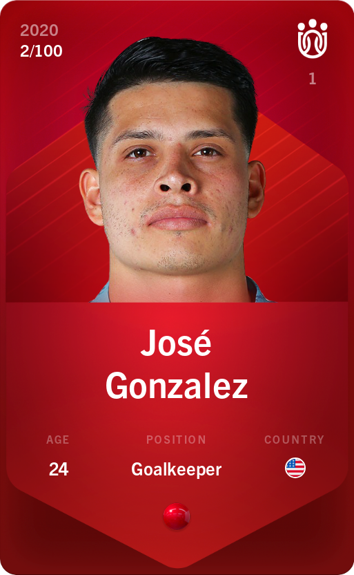 Sorare - Sorare Official - José Gonzalez 2020-21 • Rare 2/100 - NFT # 89084552235652562547002026253991417821604818709259799656350966942856405527032