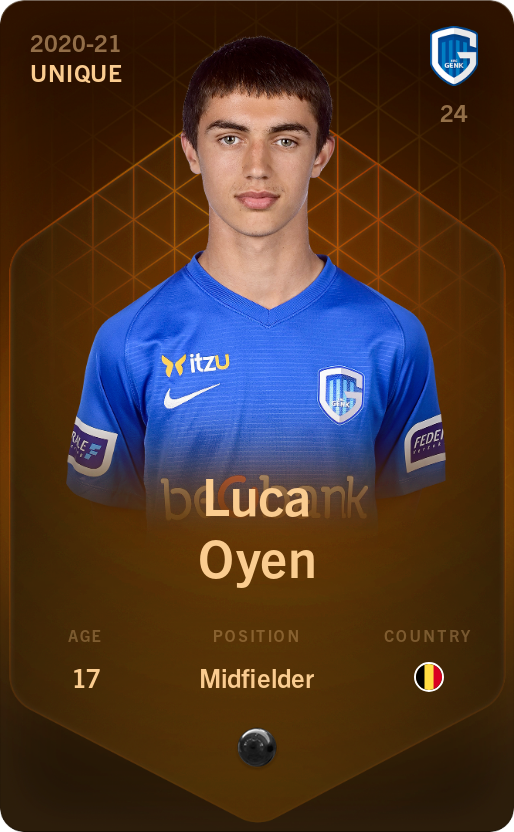 Sorare - Sorare Official - Luca Oyen 2020-21 • Unique - NFT # 32435615224461870032988339309199609121849453191267067397612292207488719048665