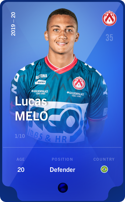 Sorare - Sorare Official - Lucas Melo 2019-20 • Super Rare 1/10 - NFT # 61208517704640061956748741861214843236554075555854132297085616481740345297941