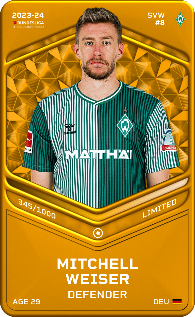 Mitchell Weiser 2023-24 • Limited 345/1000