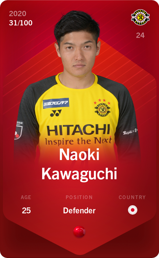Sorare - Sorare Official - Naoki Kawaguchi 2020-21 • Rare 31/100 - NFT # 107751067352567908881293382098478359173583645524038149597097750820130027853710