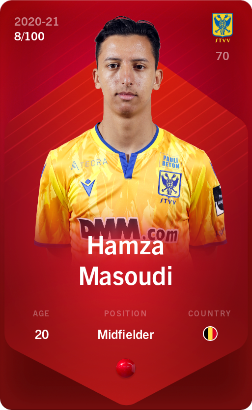 Sorare - Sorare Official - Hamza Masoudi 2020-21 • Rare 8/100 - NFT # 3376331650762872170672245269498307219837488047631208961259659500099931453639