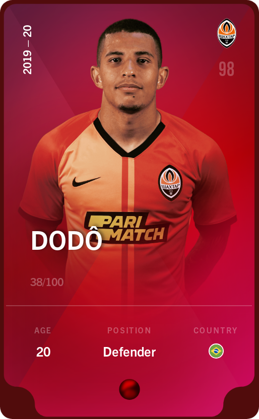 Sorare - Sorare Official - Dodô 2019-20 • Rare 38/100 - NFT # 12290362588351657724289126883029825428142719758989764805307080592176982045739