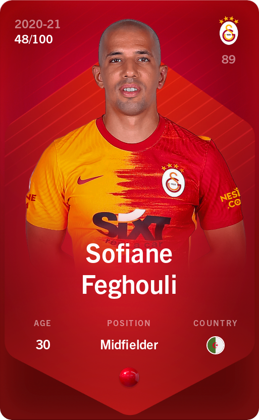 Sorare - Sorare Official - Sofiane Feghouli 2020-21 • Rare 48/100 - NFT # 56589058769315379927389336329710227803873209014659134208824885316684047369751