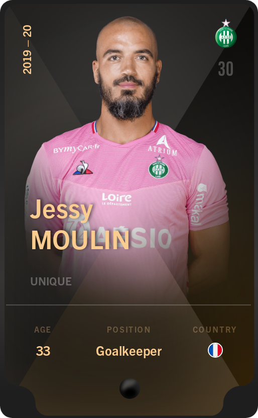 Sorare - Sorare Official - Jessy Moulin 2019-20 • Unique - NFT # 49801893503759973088397107660584041204692208156174001909420136541624394155157