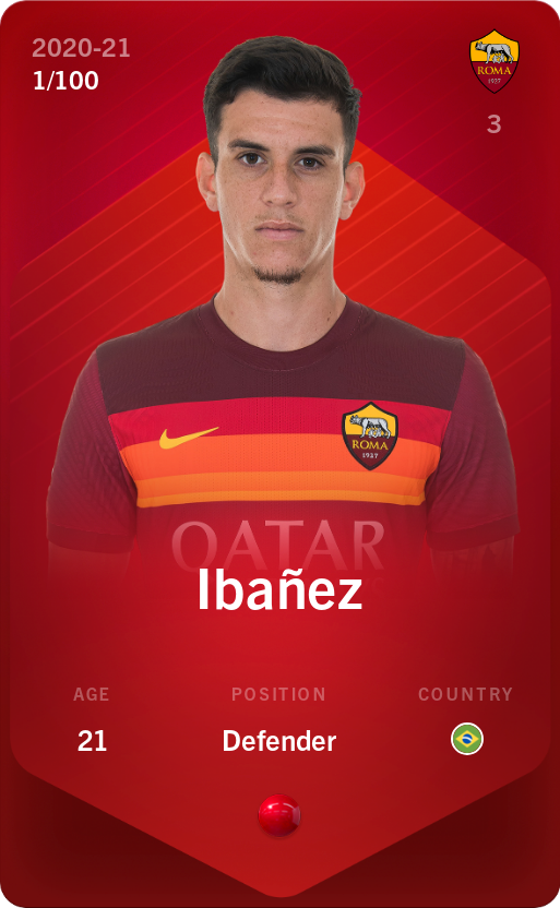 Sorare - Sorare Official - Ibañez 2020-21 • Rare 1/100 - NFT # 27890492883785199640285748548911885696026622787463555887871183582400163897258