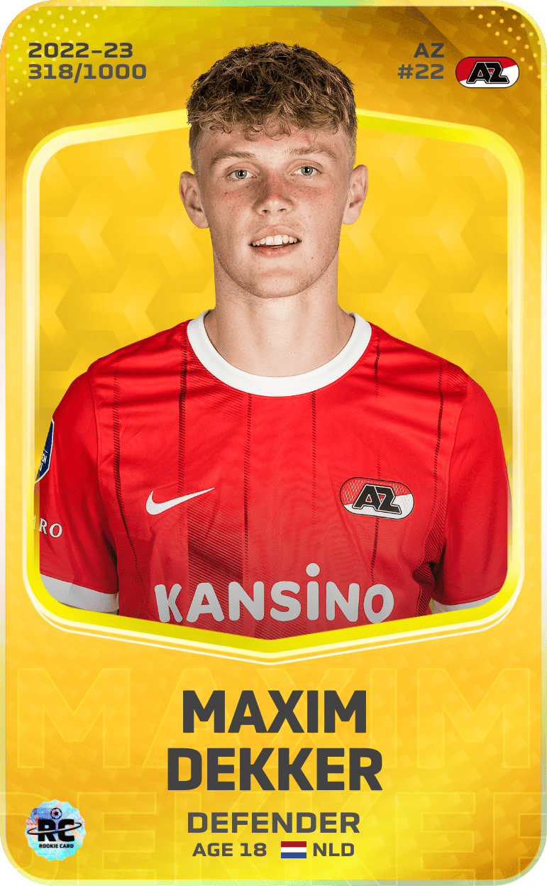 Maxim Dekker 2022-23 • Limited 318/1000