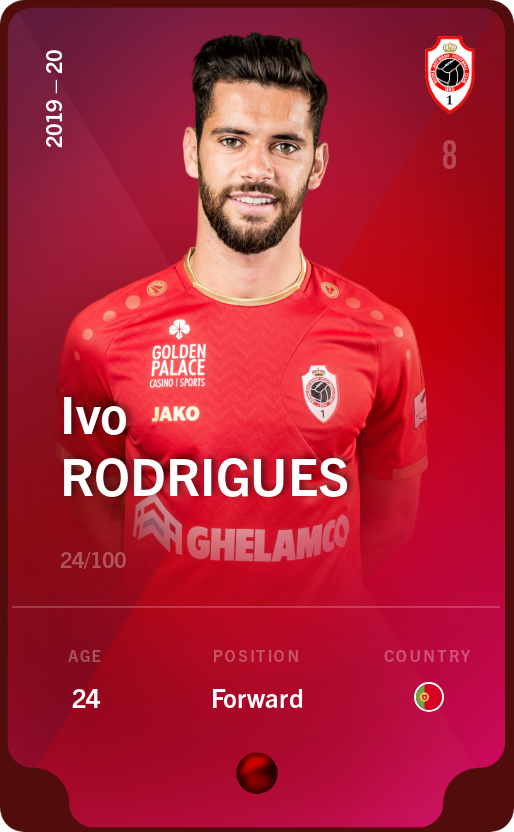 Sorare - Sorare Official - Ivo Rodrigues 2019-20 • Rare 24/100 - NFT # 38150511444637113852635570952782212152912775101518120775334632581101041968099