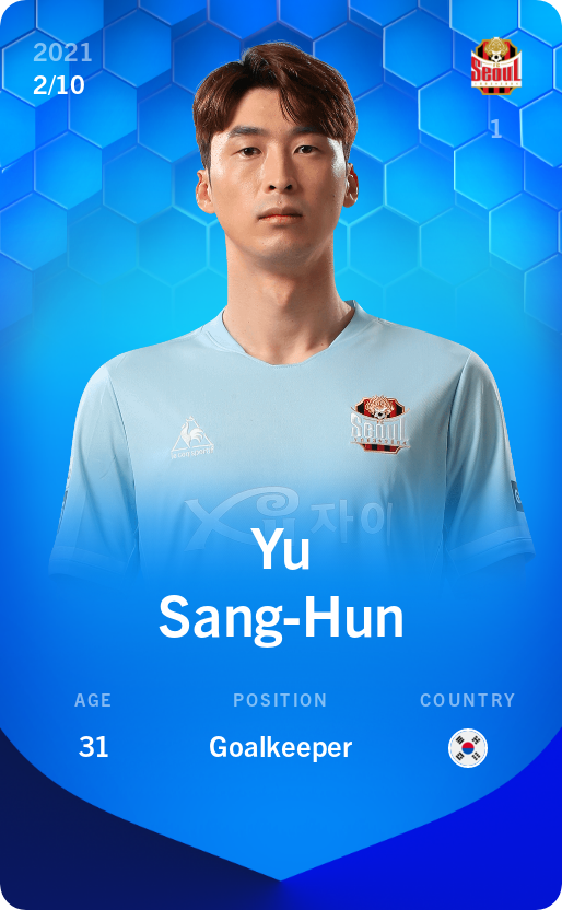 Sorare - Sorare Official - Yu Sang-Hun 2021-22 • Super Rare 2/10 - NFT # 26869175011378207837496287468301798783137845131825654855762449573583163299300