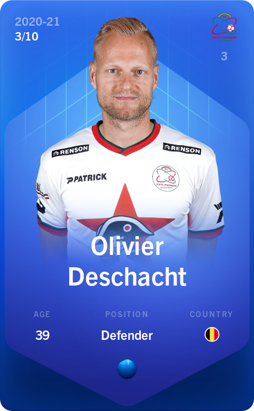 Sorare - Sorare Official - Olivier Deschacht 2020-21 • Super Rare 3/10 - NFT # 45564951159858466502419889948475666945037301630855256282285087574319498549873