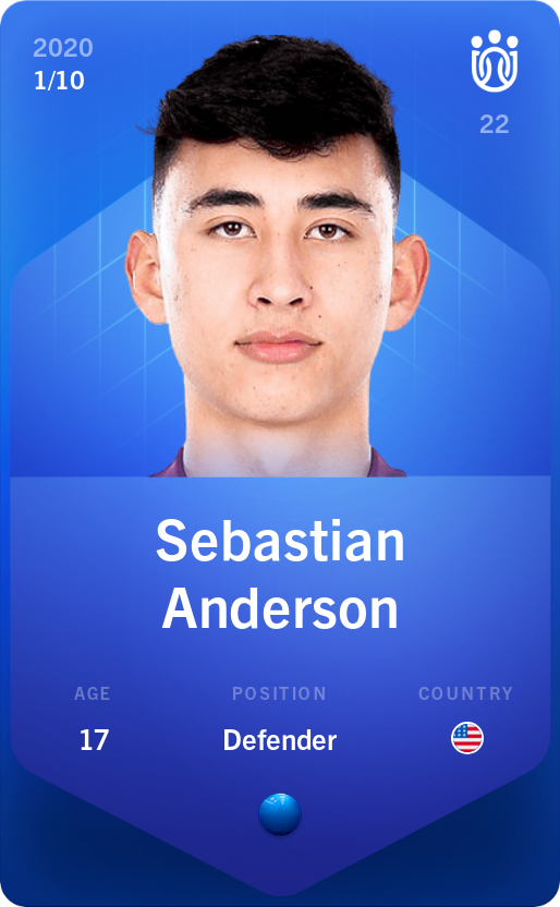 Sorare - Sorare Official - Sebastian Anderson 2020-21 • Super Rare 1/10 - NFT # 97344972240711305687518934493064907727449236948625576914417457603186684177925