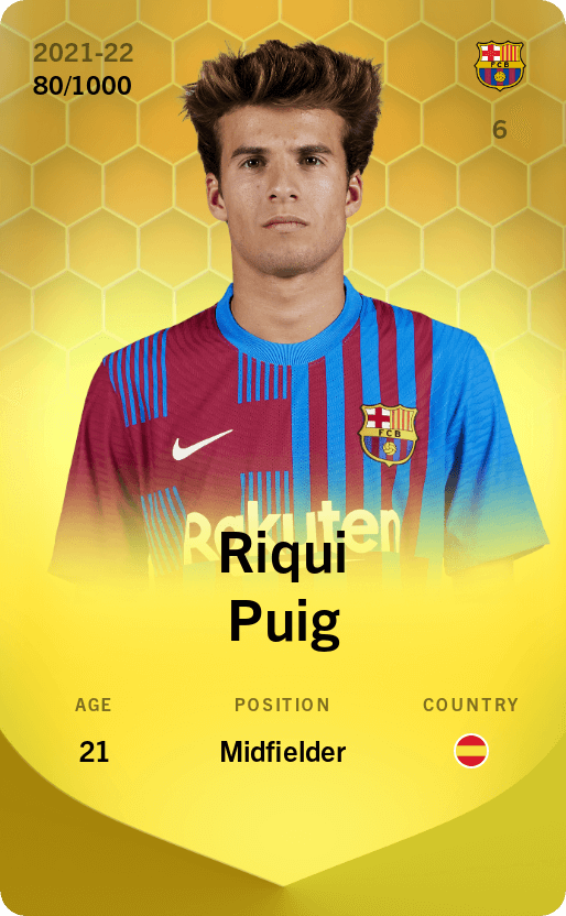 Riqui Puig 2021-22 • Limited 80/1000