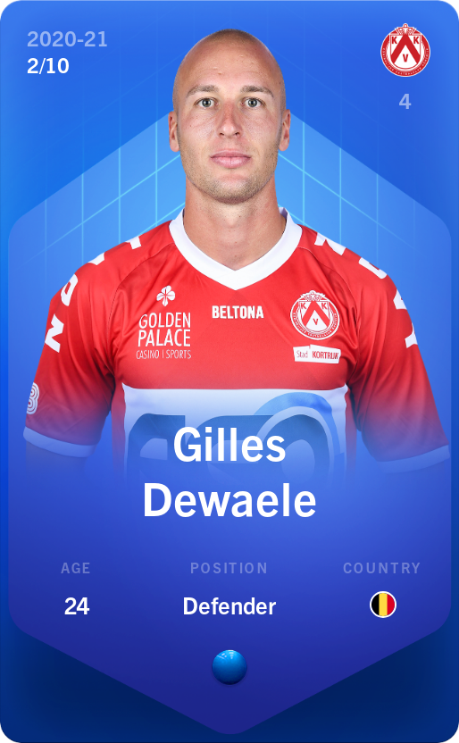 Sorare - Sorare Official - Gilles Dewaele 2020-21 • Super Rare 2/10 - NFT # 82649779278641730578853529453610371935453857928252497143202337716609179023208