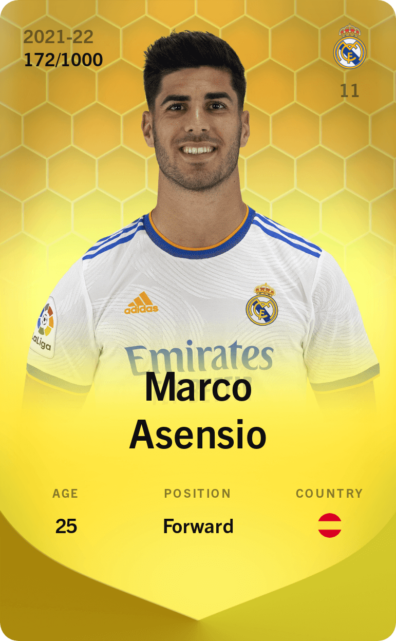 Marco Asensio 2021-22 • Limited 172/1000