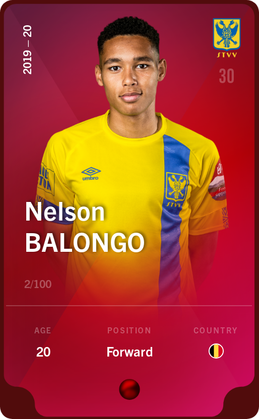 Sorare - Sorare Official - Nelson Balongo 2019-20 • Rare 2/100 - NFT # 5124566297329998420364008591940556824365448025460395477786617122409697386775