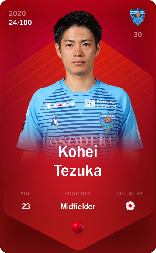 Sorare - Sorare Official - Kohei Tezuka 2020-21 • Rare 24/100 - NFT # 74046691977449195830533417629838385861214100708860266507446829521535654785590