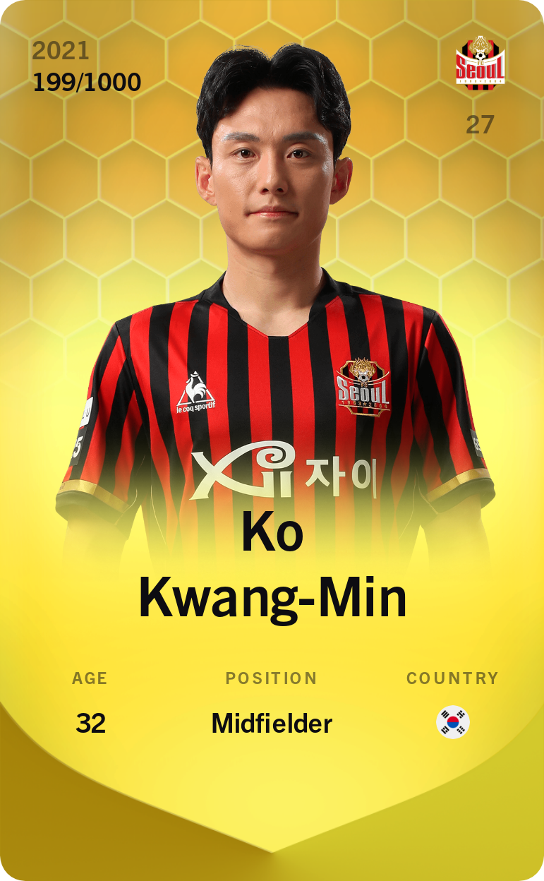 Sorare - Sorare Official - Ko Kwang-Min 2021-22 • Limited 199/1000 - NFT # 111805831675133399613523644936167383015179572881392736792775677156136330383104