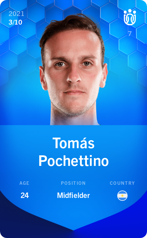 Sorare - Sorare Official - Tomás Pochettino 2021-22 • Super Rare 3/10 - NFT # 3895163267857902973218542931295519909979251587250506727995758908213451548637