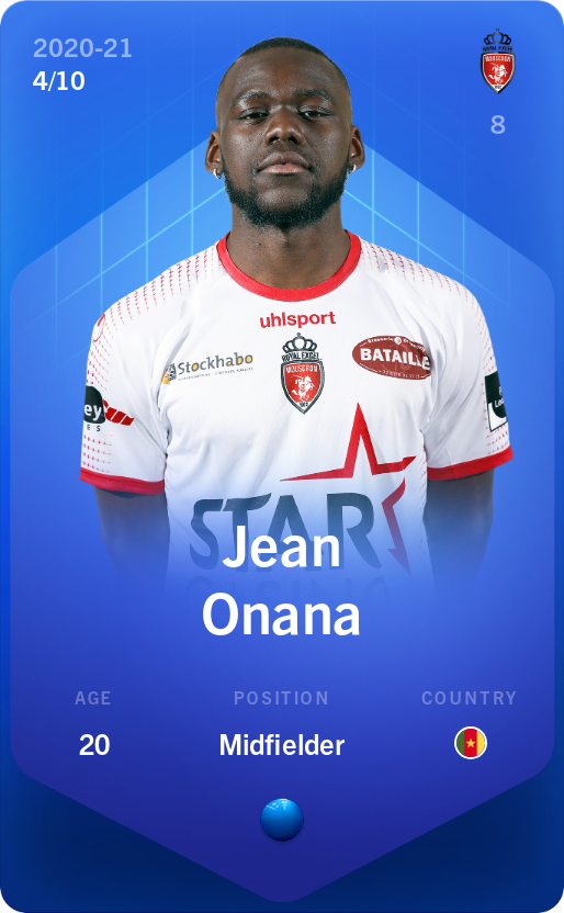 Sorare - Sorare Official - Jean Onana 2020-21 • Super Rare 4/10 - NFT # 9932827268283363258237815421151489570839427194014875361921269076412184739939