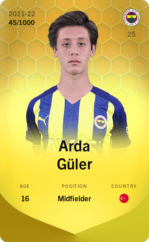 Arda Güler 2021-22 • Limited 45/1000