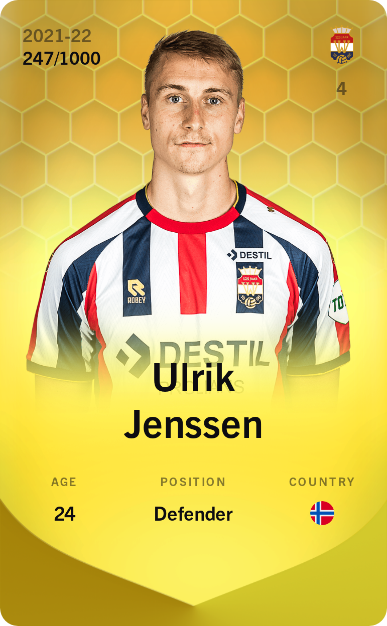 Sorare - Sorare Official - Ulrik Jenssen 2021-22 • Limited 247/1000 - NFT # 105041783211320175452861145568501263684730307959765328030621547698362819317387